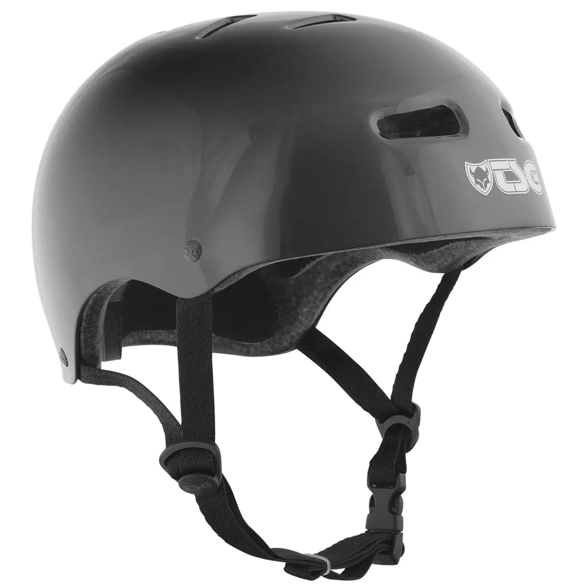 TSG Skate BMX Helmet Hardshell Black - Classic Design for Skate & Bike Riding