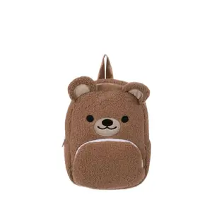 Brown Bear Backpack - Faux Fur, Zipper Closure, Adjustable Shoulder Straps, Spacious Storage for Toys, Clothing & Supplies
