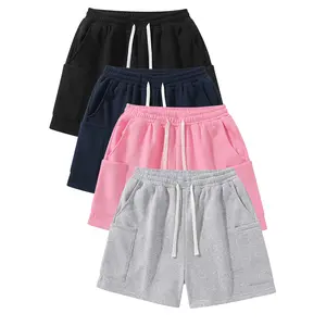 Men's Solid Color Drawstring Waist Shorts, Casual Regular Fit Multi-Pocket Shorts, Summer Wear, Men's Everyday Bottoms