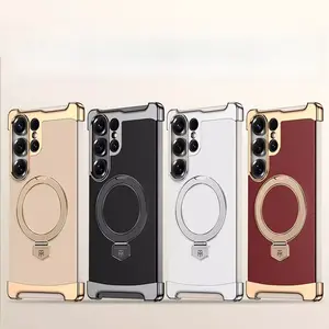 Compatible with S26Ultra /S25Ultra/s24/s23 Electroplated stand phone case Borderless thin phone case-hn227-5