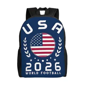 1PC Back to School First Day of School Soccer 2026 USA Football Daypack Men Women Adult Outdoor Sports Backpack Washable Bookbag