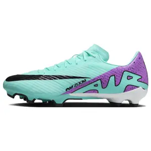 Nike Zoom Vapor 15 Academy Soccer Cleats – Unisex, Turf-Friendly, Comfortable Round-Toe MG Shoes in Aqua Verifiable, with credentials and supporting global authentication