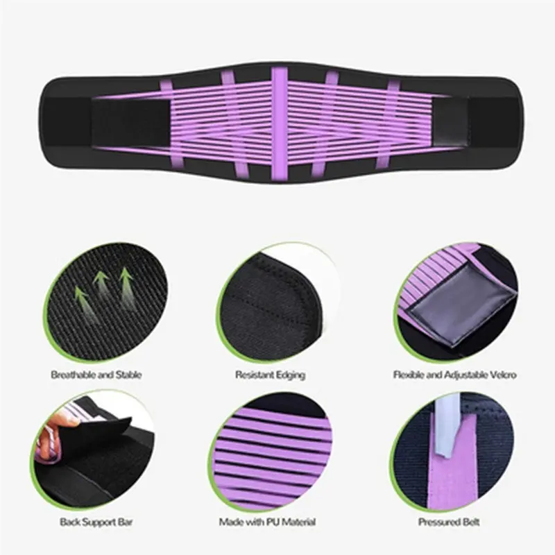 HOXEZU Women's Adjustable Back Brace, Breathable Mesh Posture Corrector and Lumbar Support Waist Belt with 8 Stays for Work and Pain Relief, Correction Posture, Posture Brace