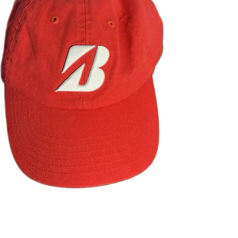 Bridgestone Golf Hat - Red with White Logo Adjustable Fit for Men and Women
