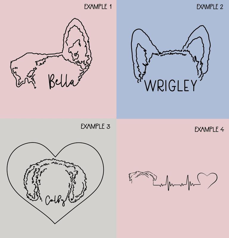 Temporary Tattoo Sheet Pick a Design 8.5" x 11" | Dog or Cat Outline Temporary Tattoos