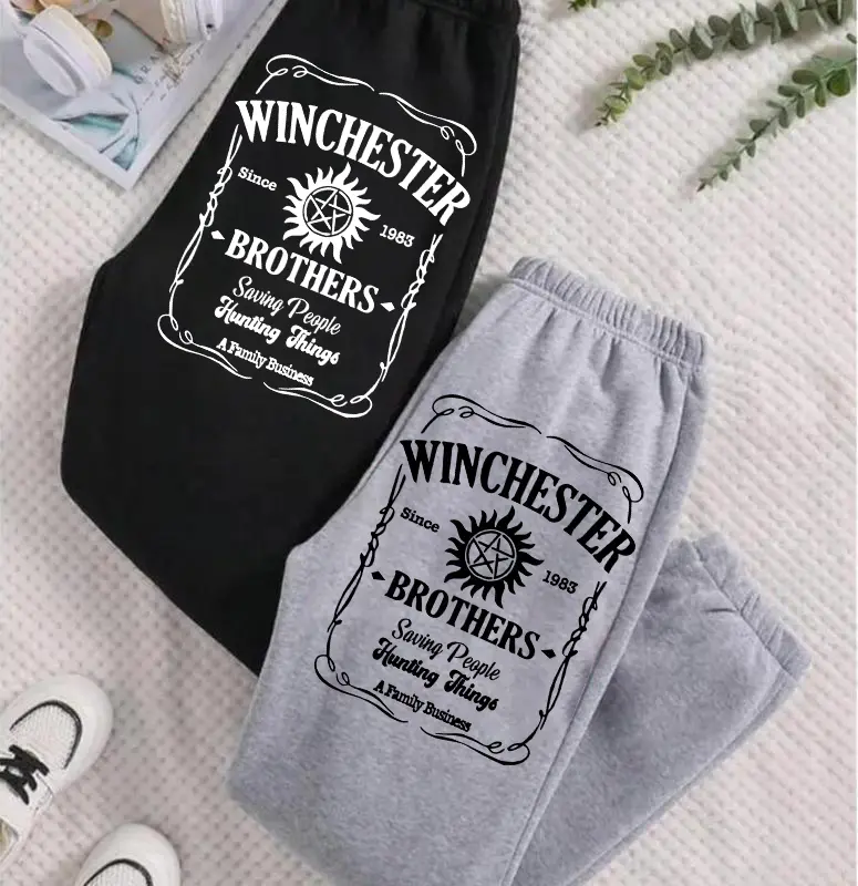 Sam And Dean Winchester Fan Sweatpants, Funny Supernatural Pants, Gifts Unisex Sweatpants