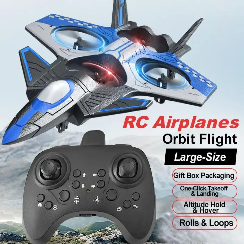 TongLi EPP Foam RC Airplane - Science Toy Gift, Unisex Fixed-Wing RC Plane with Gyroscope Stabilization, Stunt Capabilities, Crash Resistance, Long Endurance, Rechargeable Battery for Boys (Christmas, New Year), Rc Airplanes