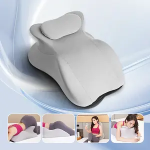 1pc Ergonomic Prone Sleeping Pillow, Massage Pillow and Reading Pillow - Adjustable memory foam wedge pad with neck support and detachable washable cover - Multi-functional bed rest pillow suitable for adults, black style/ Halloween gift