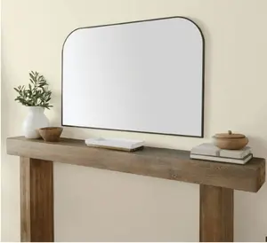 36"x24" Mantel Wall Mirror, Black