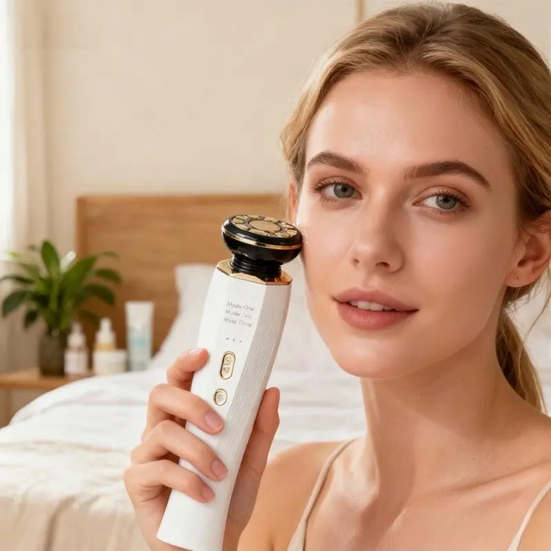 Home beauty massage device, beauty machine, face and neck tension-reducing machine with radio frequency microcurrent and LED light therapy device, firming facial cleansing, vibrating V-face instrument, Facial Care Tools