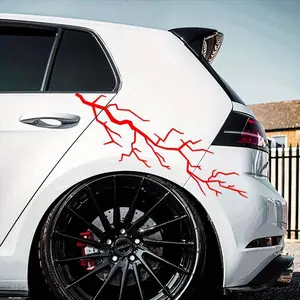 Creative Lightning Pattern Car Sticker, Waterproof Durable Decal, Car Exterior Decoration Accessories for Car Body Doors Front and Rear Windshield Hood, Decal For Cars