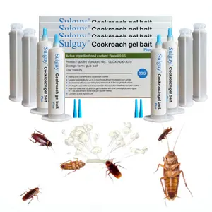Sulguy Cockroach Gel Bait, 4 Tubes x 30-Grams, 4 Plunger and 4 Tips, German Roach Insect Pest Control, Indoor and Outdoor Use, Roach Killer Gel for American, German and Other Major Cockroach Species