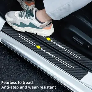 4-Piece Waterproof Scratch-Resistant Car Door Threshold Strip, Anti-Scratch Protection for Chevrolet Cruze, Malibu Xl, Sail, Spin