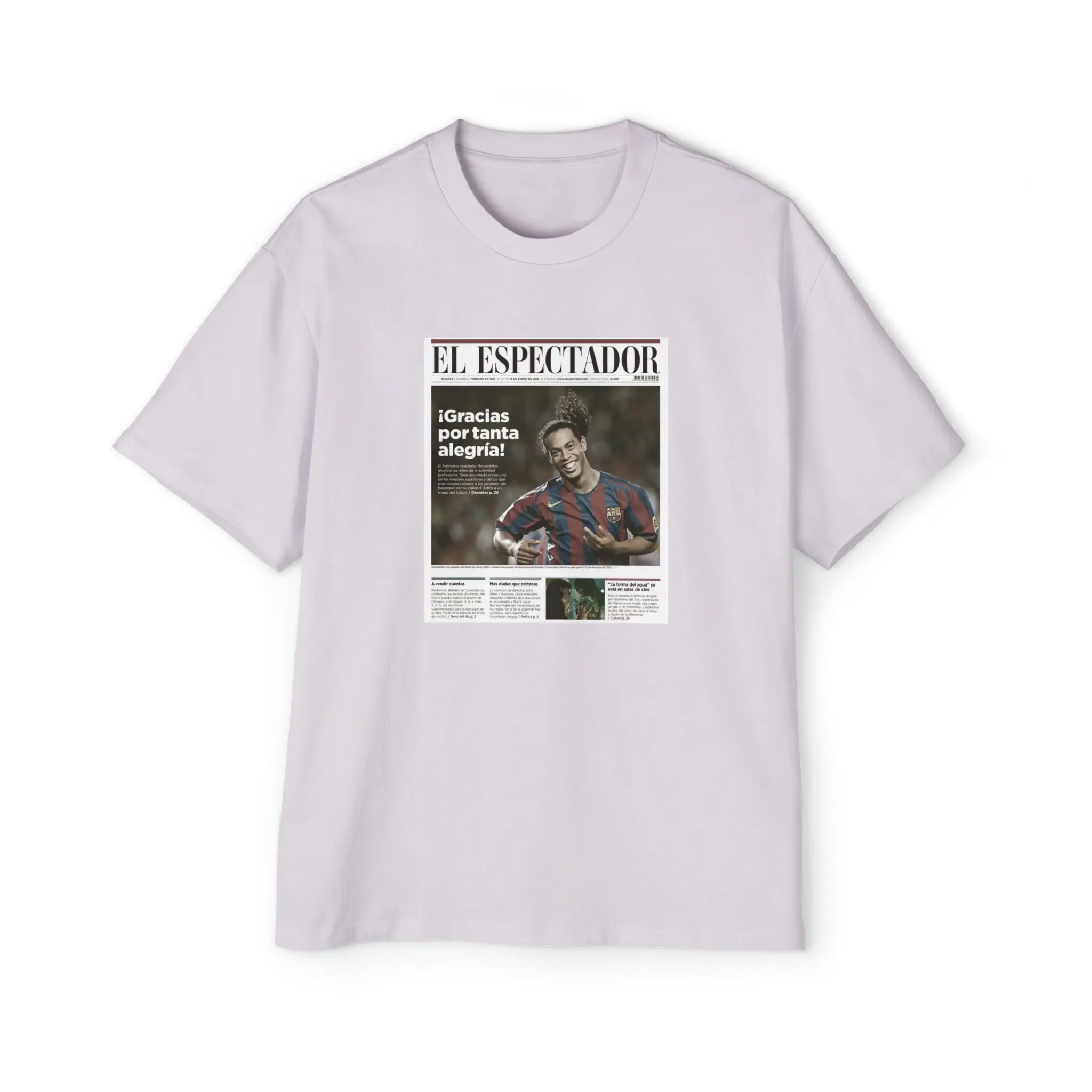 “EL ESPECTADOR” Ronaldinho Oversized Graphic Tee