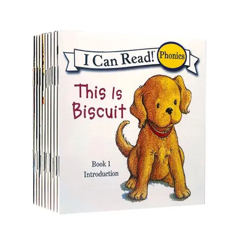 Biscuit First Edition Natural Reading Picture Book Set, Includes Long & Short Vowels, Basic Grammar, English Reading Practice, Home Learning, Paper Book, School Supplies, Homeschool Supplies, Preschool Learning Materials