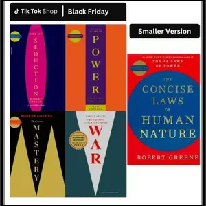【FREESHIPPING】Robert Greene 5-Book Set (CONCISE EDITIONS) – Exact Copy Set | 48 Laws of Power, Art of Seduction, Mastery & More (Smaller Version)