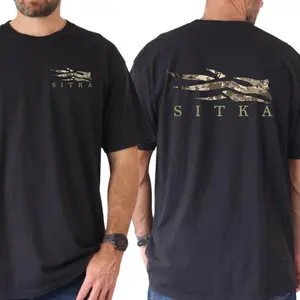 SITKA Outdoor T-Shirt – Minimalist Design with Camo Graphic for Hunters and Adventurers