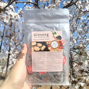 Traditional Chinese Wellness Flower Tea – Kidney Health Tea Formula, Ginseng Five Treasures Tea, Healthy Organic Beverage