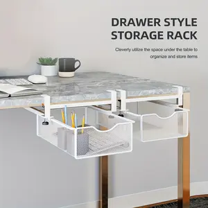 Hidden Storage Box Under Desk Drawer, Innovative Tool for Workbench, Side Shelf for Student Desks, Organize Your Workspace Efficiently