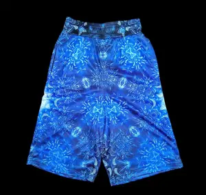 Akasha Garden Shorts By Jan Kruse - Bold Psychedelic Artwork 100% Polyester Lightweight Durable Comfortable True-to-Size Fit 2 Front Pockets 2 Zippered Back Pockets Hidden Secret Pocket Inside Drawstring Ties UV-Protected Fabric