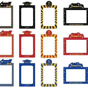 8 Piece Graduation Photo Display Frames, Easy Setup Decorations for University & High School Graduation Ceremonies, Celebrate Activities