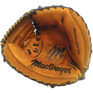 MAC Varsity Series Baseball Catcher's Mitt - RHT, Pre-Oiled Leather, Large Size, for Left Hand Players