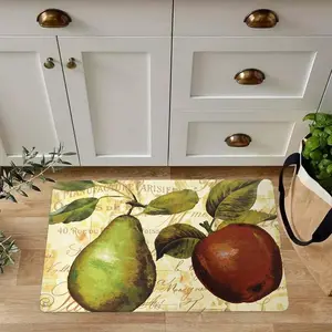 Fruit Pattern Kitchen Mat, 1 Count Rectangle Home Decor Floor Mat, Anti-slip Indoor Mat for Home Living Room Bedroom Kitchen Study Room, Home Decor Rug