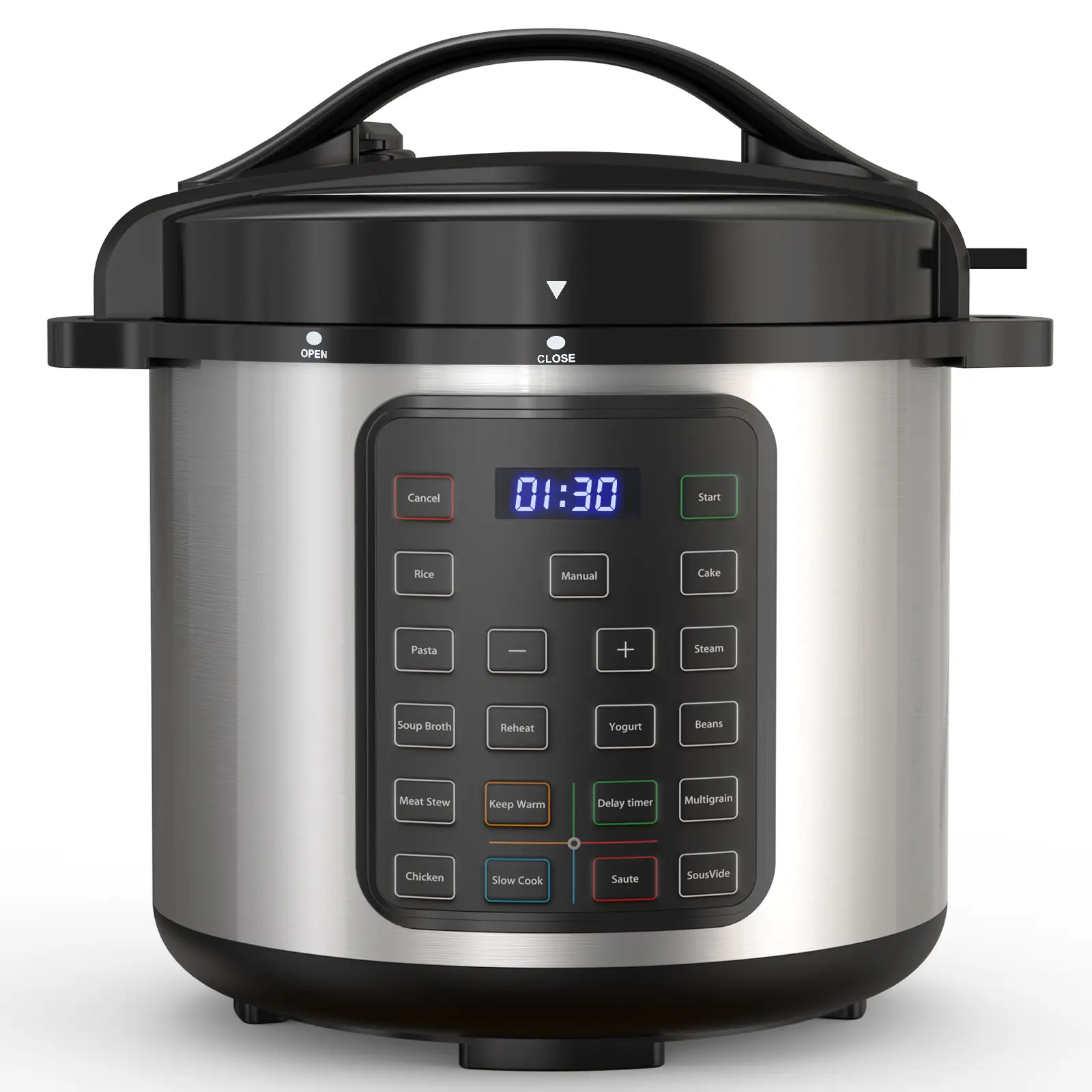 9 in 1 Electric Pressure Cooker 6 / 8 Quart, Steamer, Multi-Functional Smart Pot, Stainless Steel