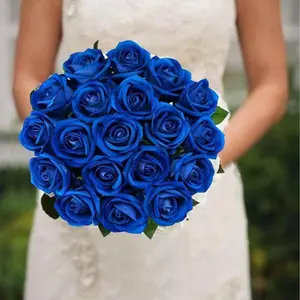 20/30/40pcs Blue Rose Artificial Flowers with Stems, Bulk Pack for DIY Home Decor, Wedding Centerpieces, Mother's Day Gifts, Artificial Roses Bouquet
