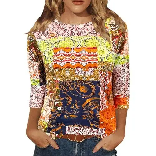 Multiple Orange Floral