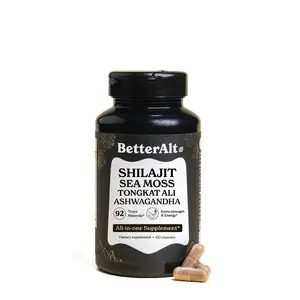 BetterAlt Shilajit Sea Moss - 120 Capsules (60 Servings)