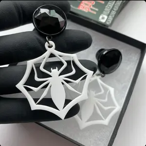 Spider Snowflake Dangle Plugs  Gauges Jewlery for stretched lobes