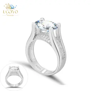 Women's CZ Ring, Sizes 5-9 - Exquisite silver design, comes in a gift box, perfect for Christmas, [R175]  S925 Silver 3.5 Carat Oval Cut Vintage Engagement Ring, luxurious and high-end, perfect birthday or Mother's Day gift