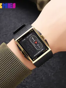 Men's watch dual movement multi display electronic watch multifunctional watch fashionable waterproof watch for male students waterproof night light watch, outdoor leisure watch