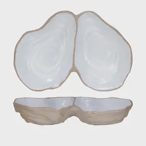 Stoneware Oyster Shell Shaped Dish