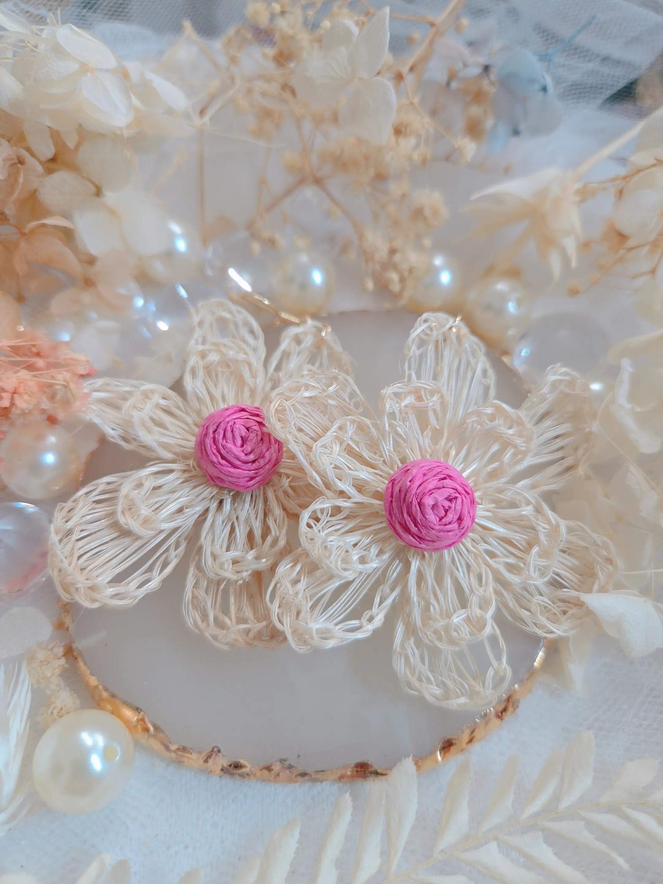 PINKme Pink Gypsy Style Flower Dangle Earring - Modern Style and Versatile for Any Occasion