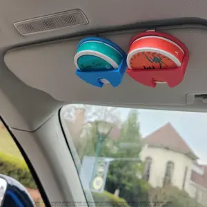 Popular Holiday Gift for Guys |     3D-Printed Universal Clip-On Black Organizer, Holder Visor, Durable Holder for Round Can & Nicotine Pouch, Quick Access & Lightweight Design |     Fits Vehicles, Fishing Kits, Office Stationery & Daily Use(FS)