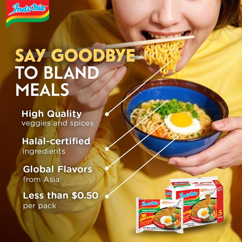 Official Indomie Mi Goreng Instant Noodles - 30 pack