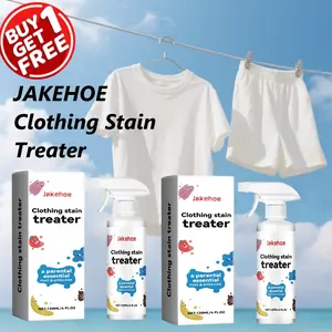 Jakehoe Clothing Stain Treater 2-Piece Set (120ml*2) Buy One Get One Free Protect Clothes Smooth Stain Remover Spray Do No Damage to Clothes Just Spray and Wipe Portable Stain Remover Laundry Hack Instant Stain Remover Spot Stain Eliminator