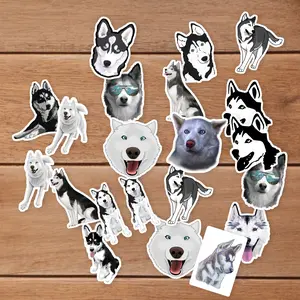 Stickers Pack 20 Pcs White Bike Siberian Laptop Husky Guitar Car Bottle Skateboard Water Waterproof Bumper Luggage Vinyl Colorful Aesthetic