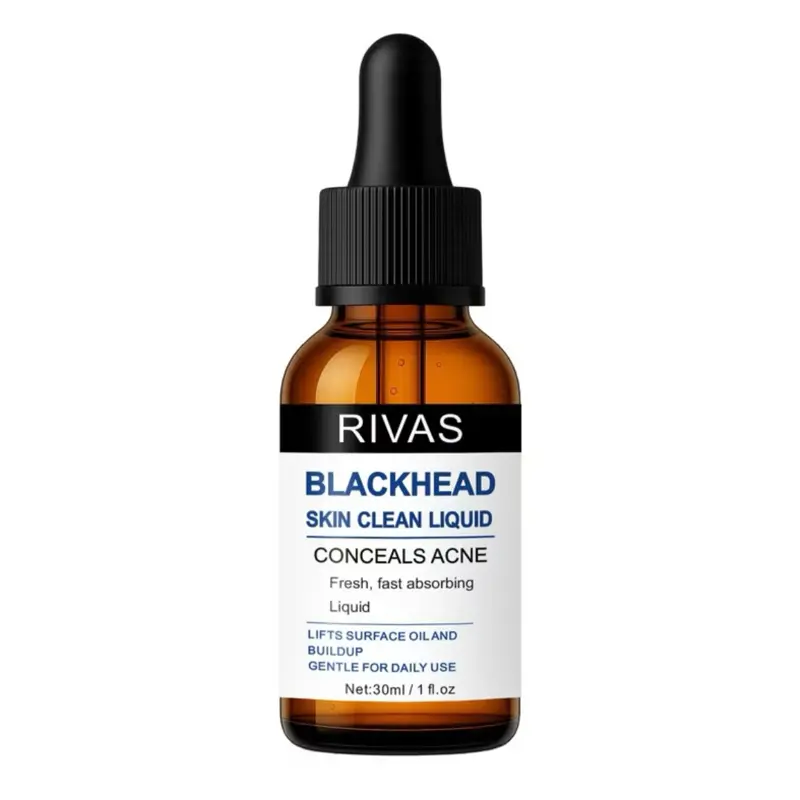 Rivas Salicylic Acid Succinic Acid Liquid Facial Serum - Pore Tightening, Deep Exfoliating, Blackhead & Whitehead Removal, Moisturizing, Pore Control, Suitable for Oily & Dry Skin, Face, Acid-Based