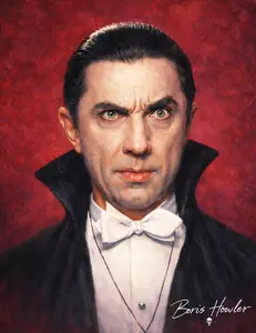 Boris Howler BELA LUGOSI DRACULA 8.5X11 Art Print SIGNED CLASSIC MONSTER HORROR