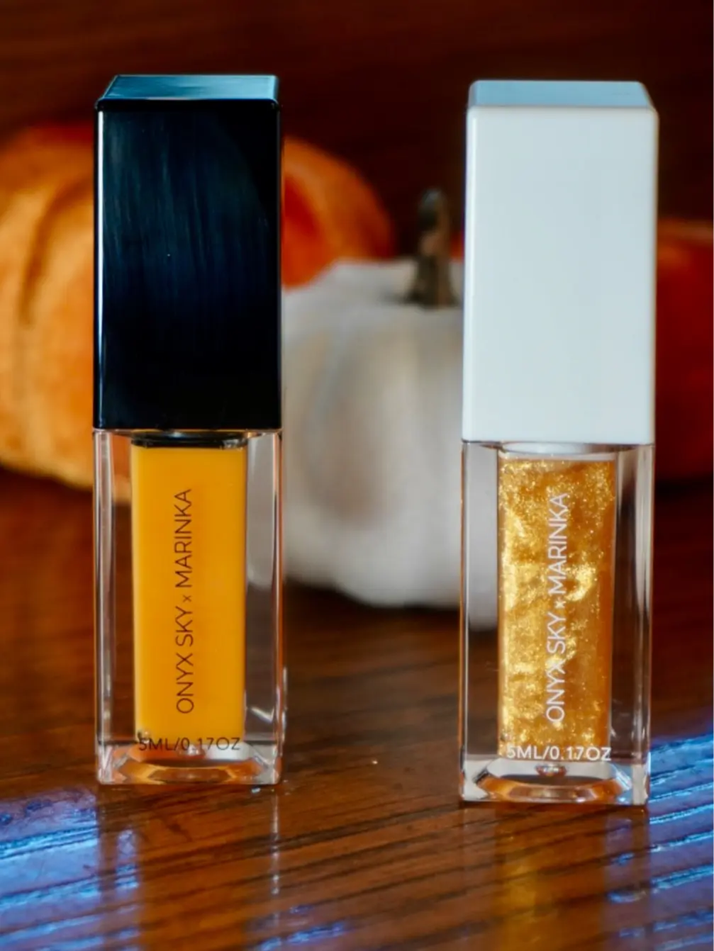 Pumpkin Spice Season Lip Gloss Collection - Pumpkin Spice & Cinnamon Roll - Nourishing Formula with Vitamin E - Fall-Inspired Glosses - US