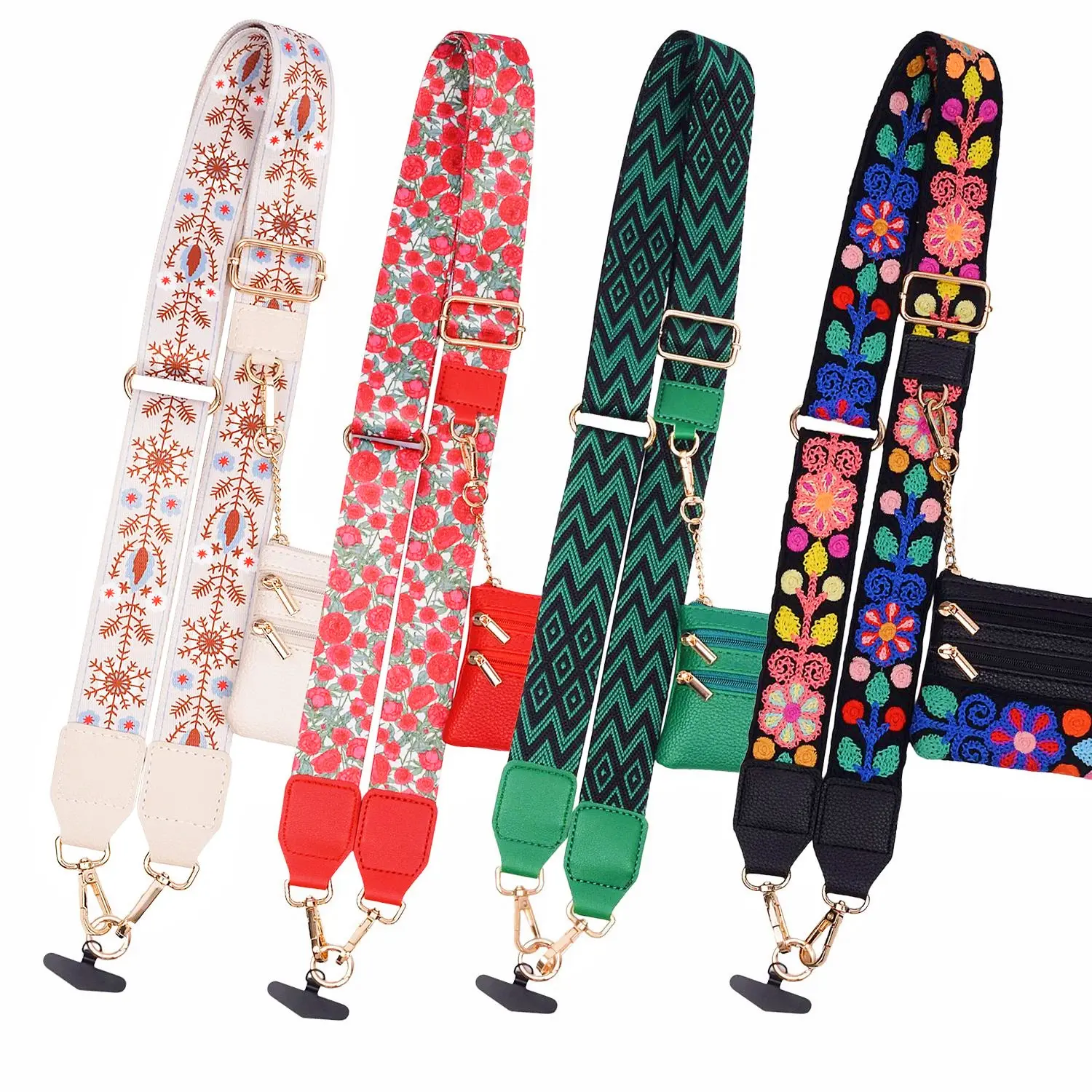Clip and Go Crossbody Phone Lanyard, Adjustable Mobile Phone Strap with Zipper Pouch Wallet, Summervibes Fashion Accessory Gift for Mother's Day