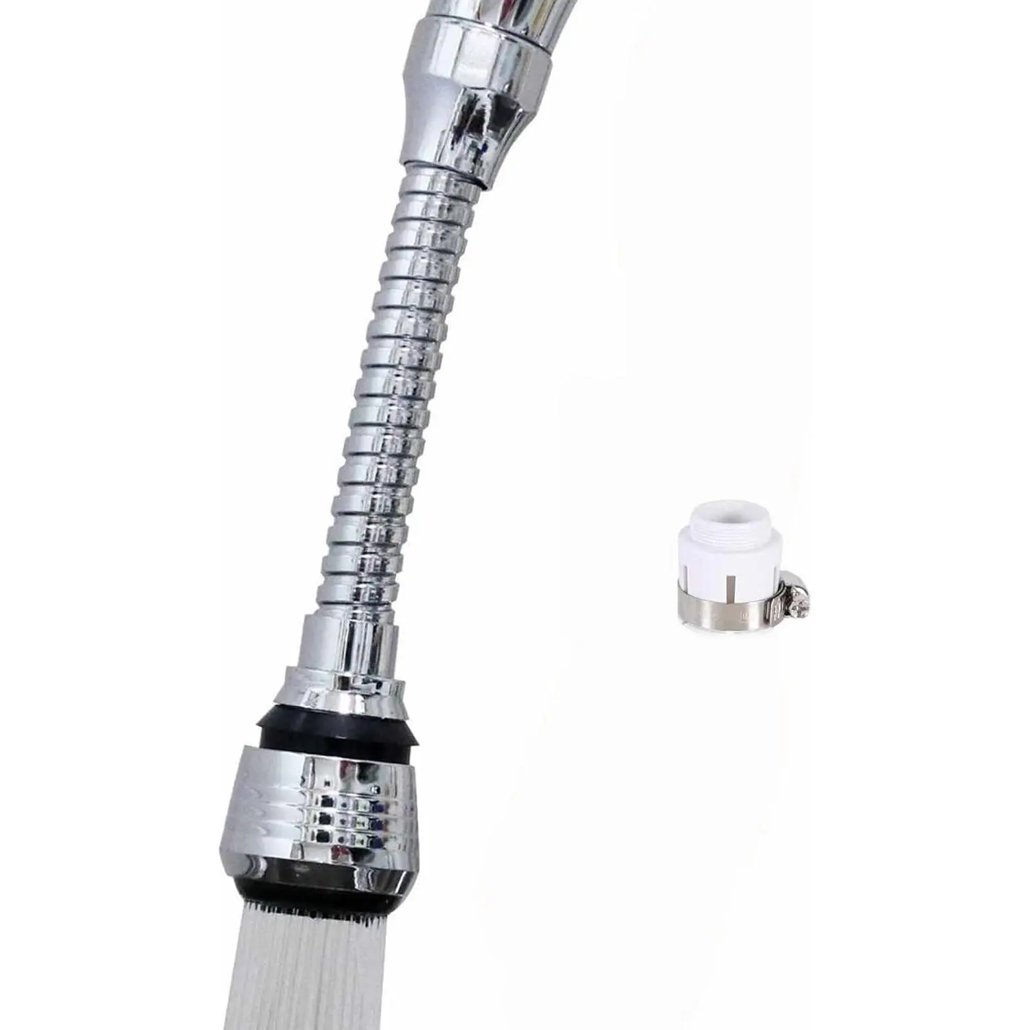 1/2PCS Kitchen Faucet Extender - Faucet Sprayer Attachment, 360-Degree Swivel, Splash-Proof Flexible Pipe, Universal Fit for Kitchen, Laundry Room, Easy Installation, Enhances Water Reach & Cleaning Efficiency for Shaving Legs, Shampooing Hair