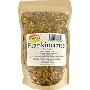 Natural Frankincense Resin Pea Size - Premium Tree Sap Gum for Aromatherapy - 1 lb Pure Incense - Hand-Selected Fragrant Resin - Eco-Friendly & Sustainably Sourced