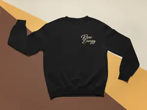 Rare Energy.| Minimalist Statement Embroidered Sweatshirt | Neutral Aesthetic