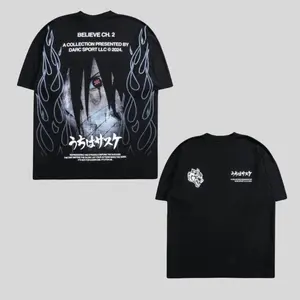 DARC SPORT X Anime LIMITED Hot Summer T-Shirt Cotton Casual Short-Sleeved Men's Trendy Brand New Long Printed Retro Vintage Classic Style Menswear Top