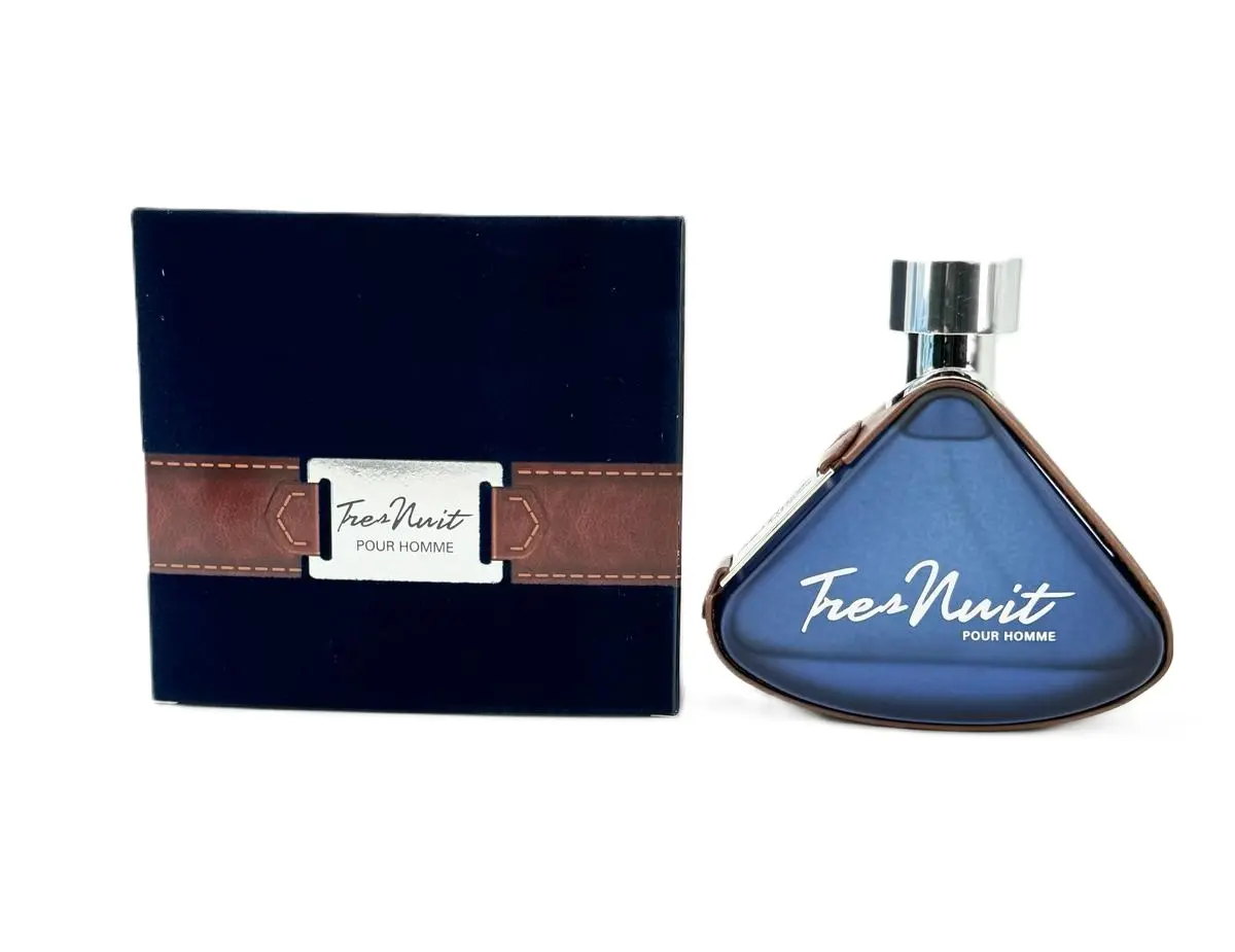 Armaf Tres Nuit Eau de Parfum Spray for Men, Long-Lasting Aromatic Cologne with Citrus, Woody, and Powdery Amber Scent, 3.4 fl oz, Edp Perfume Fragrance