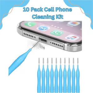10 Pack Cell Phone Cleaning Kit – Anti-Clogging Mini Dust Remover Tools for iPhone 16 Pro Max Speaker & Receiver, Multi-Function Brushes for Headphones, Tablet, Computer & Camera